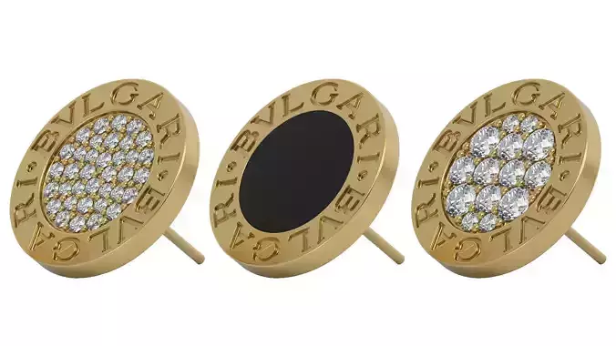Earring three versions 3D Model Collection