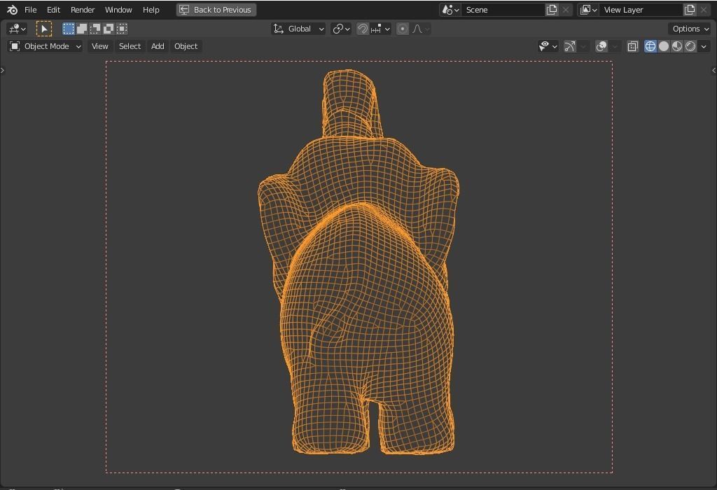 plaster elephant Low-poly 3D model_12