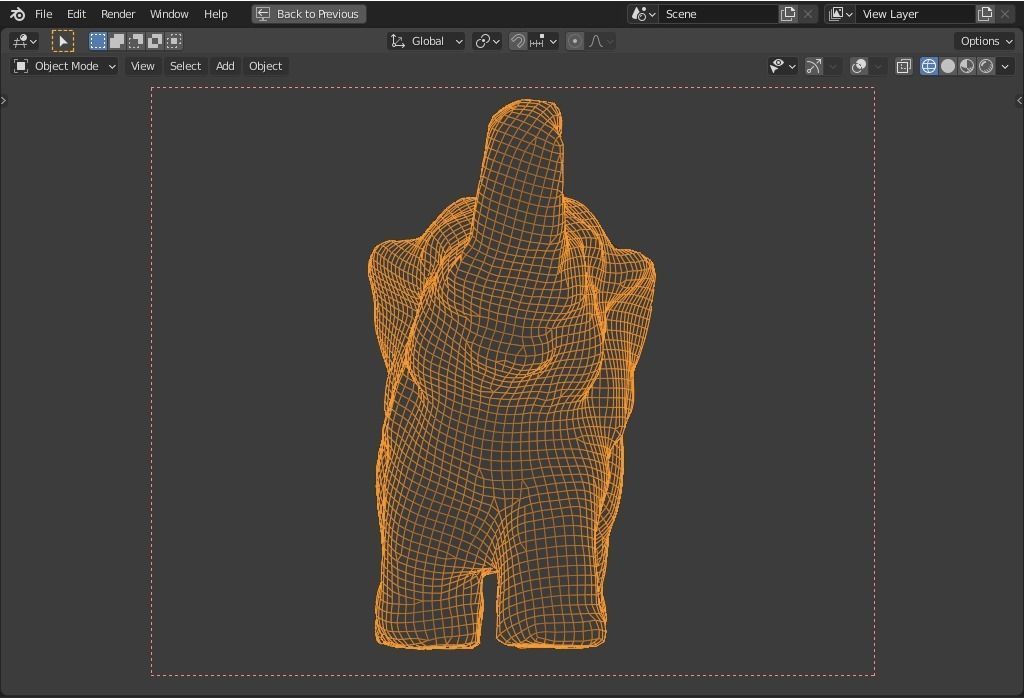 plaster elephant Low-poly 3D model_10