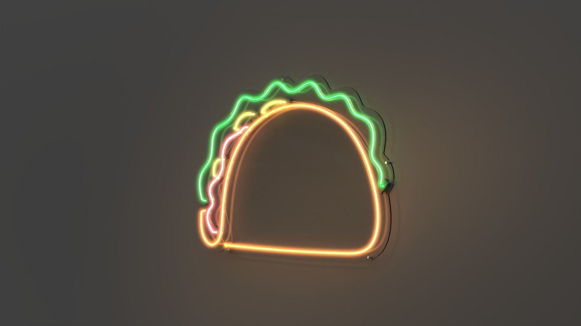 Taco - Neon Sign 3D model_3