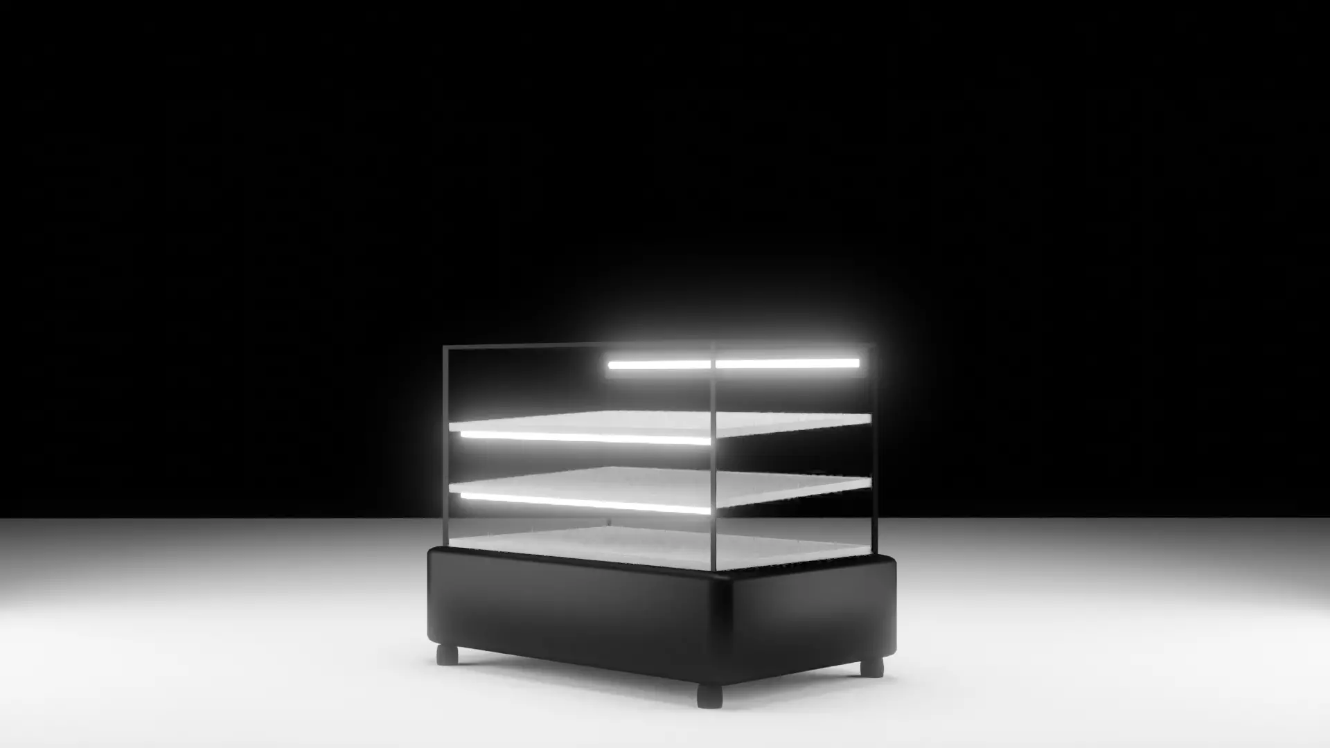 cafe cake showcase 3D model