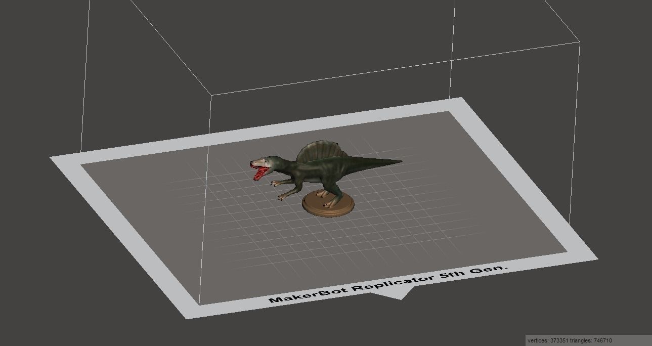 Replica Dinosaurs Spinosaurus Full Color 3D Printer 3D print model_6