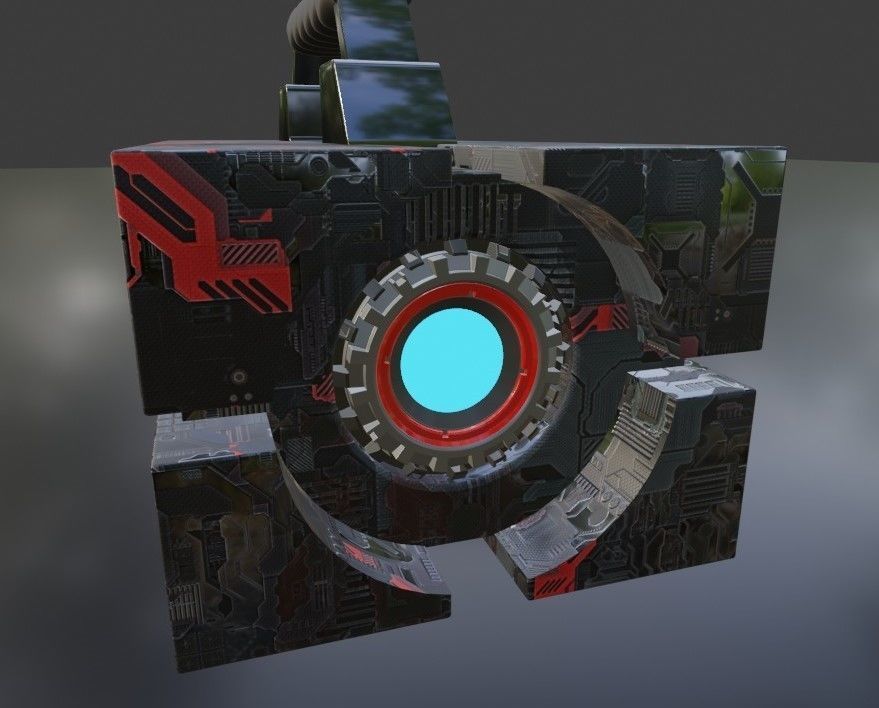 lantern 2 box with paint 3D model_8