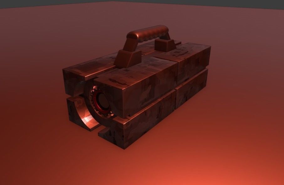 lantern 2 box with paint 3D model_13