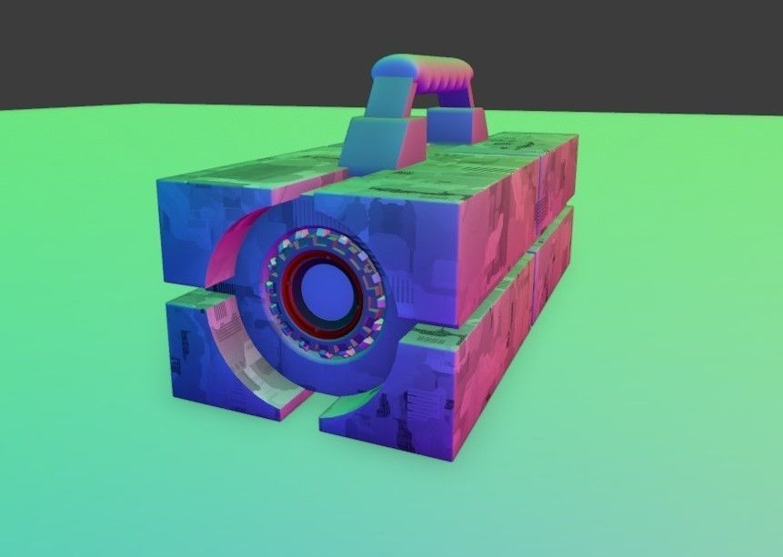 lantern 2 box with paint 3D model_11