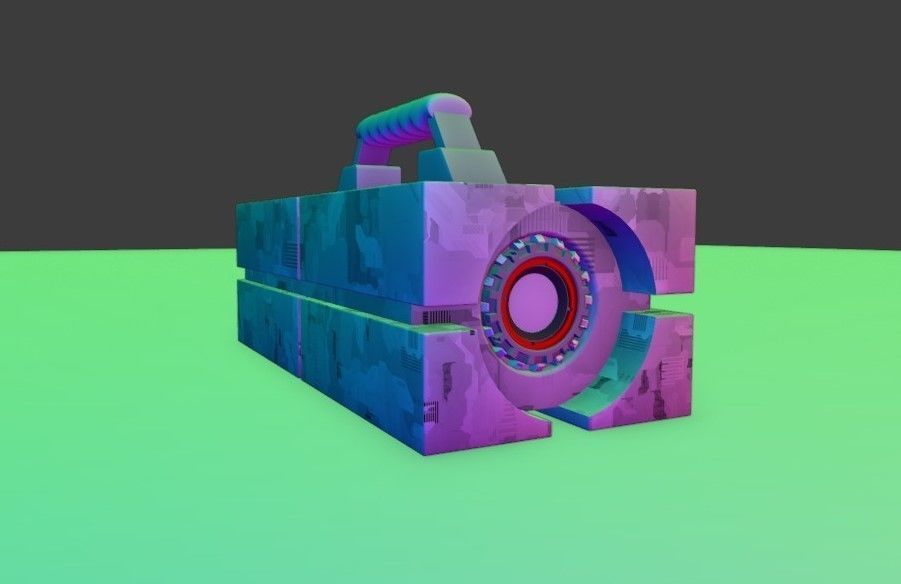 lantern 2 box with paint 3D model_12