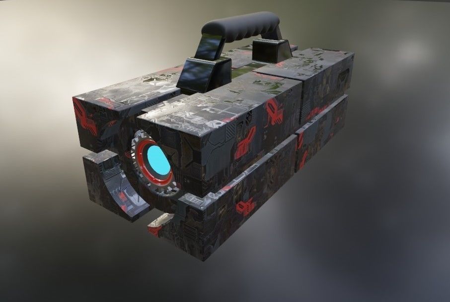 lantern 2 box with paint 3D model_4