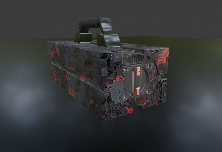 lantern 2 box with paint 3D model_9