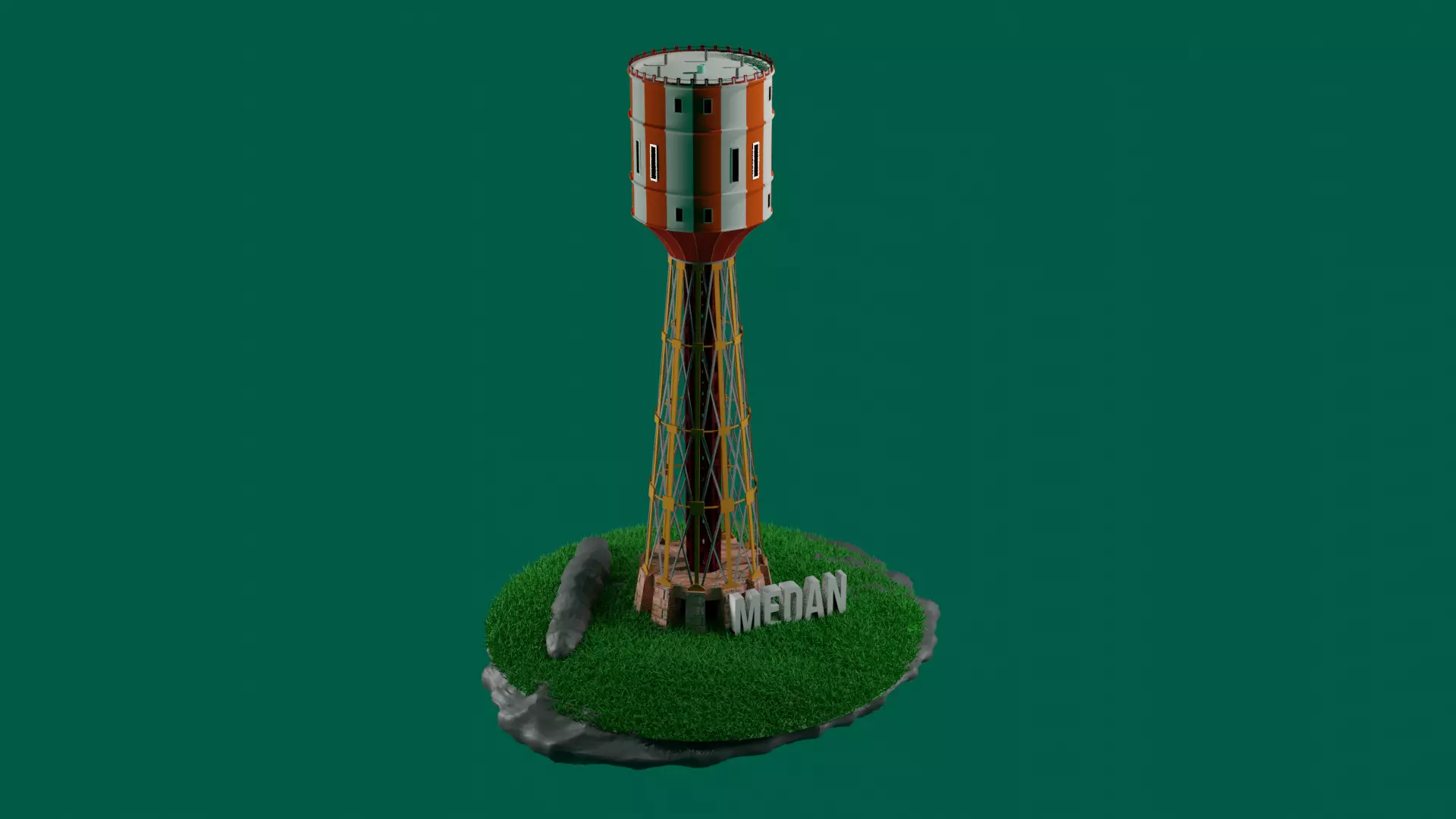 medan landmark tirtanadi tower 3D model