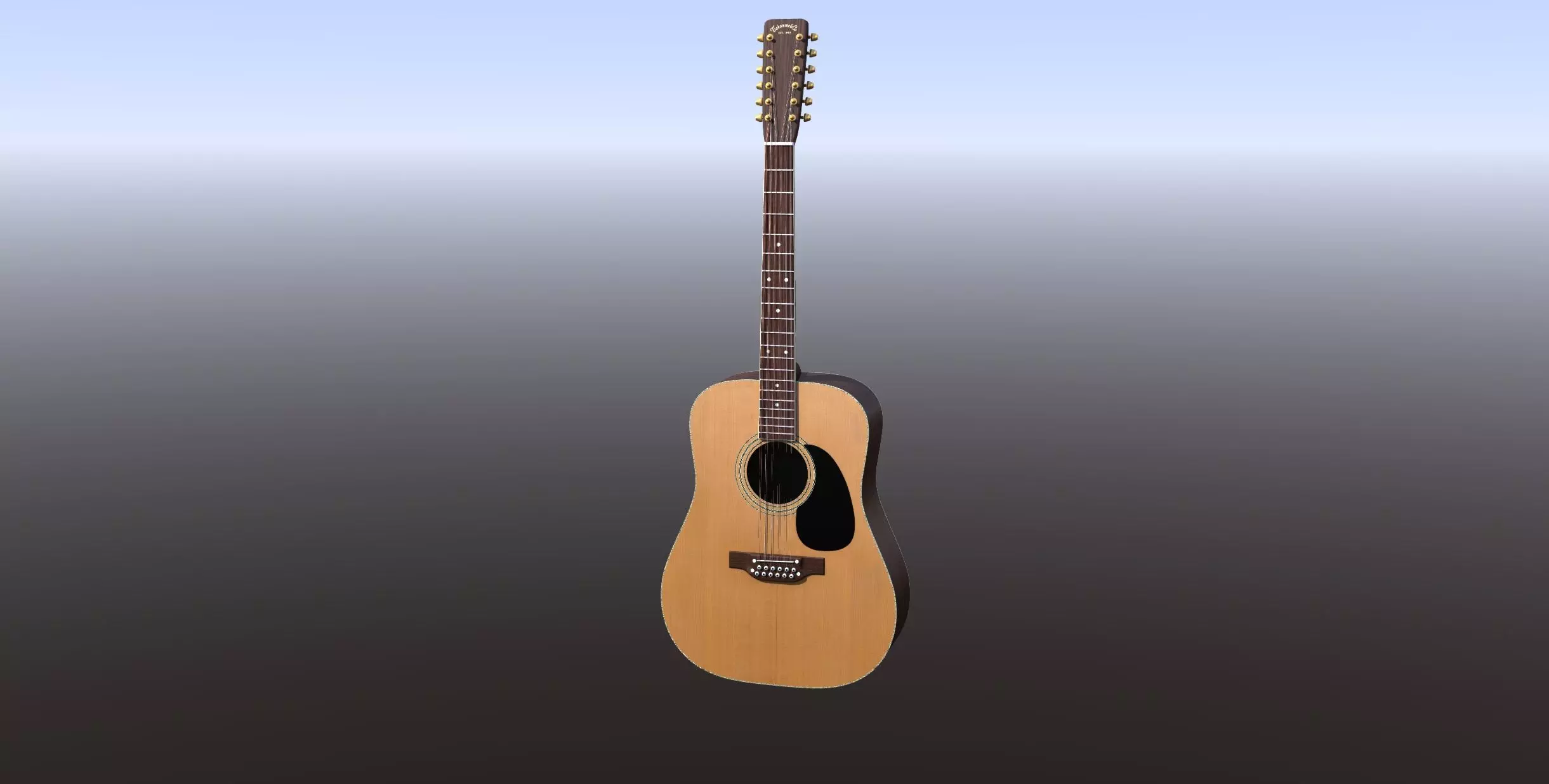 Takamine 12 String Guitar 3D model