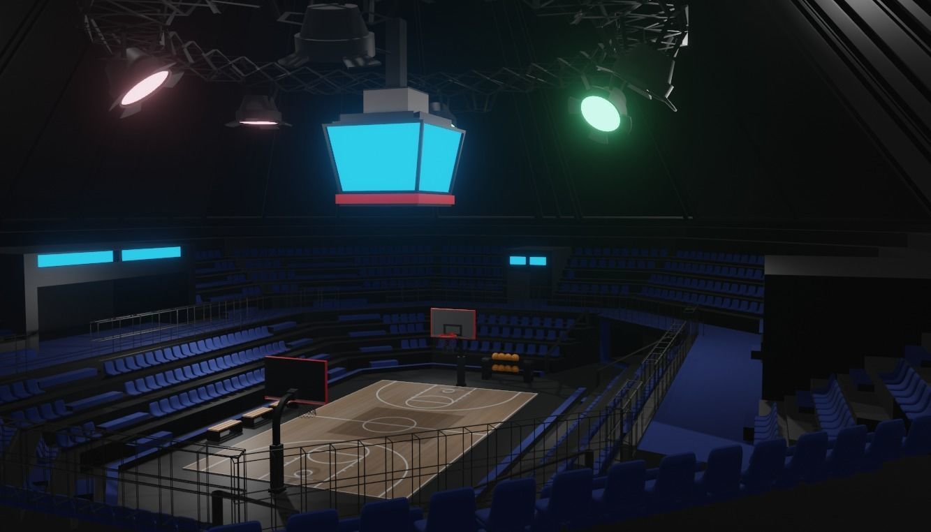 Basketball Arena 3D model_3