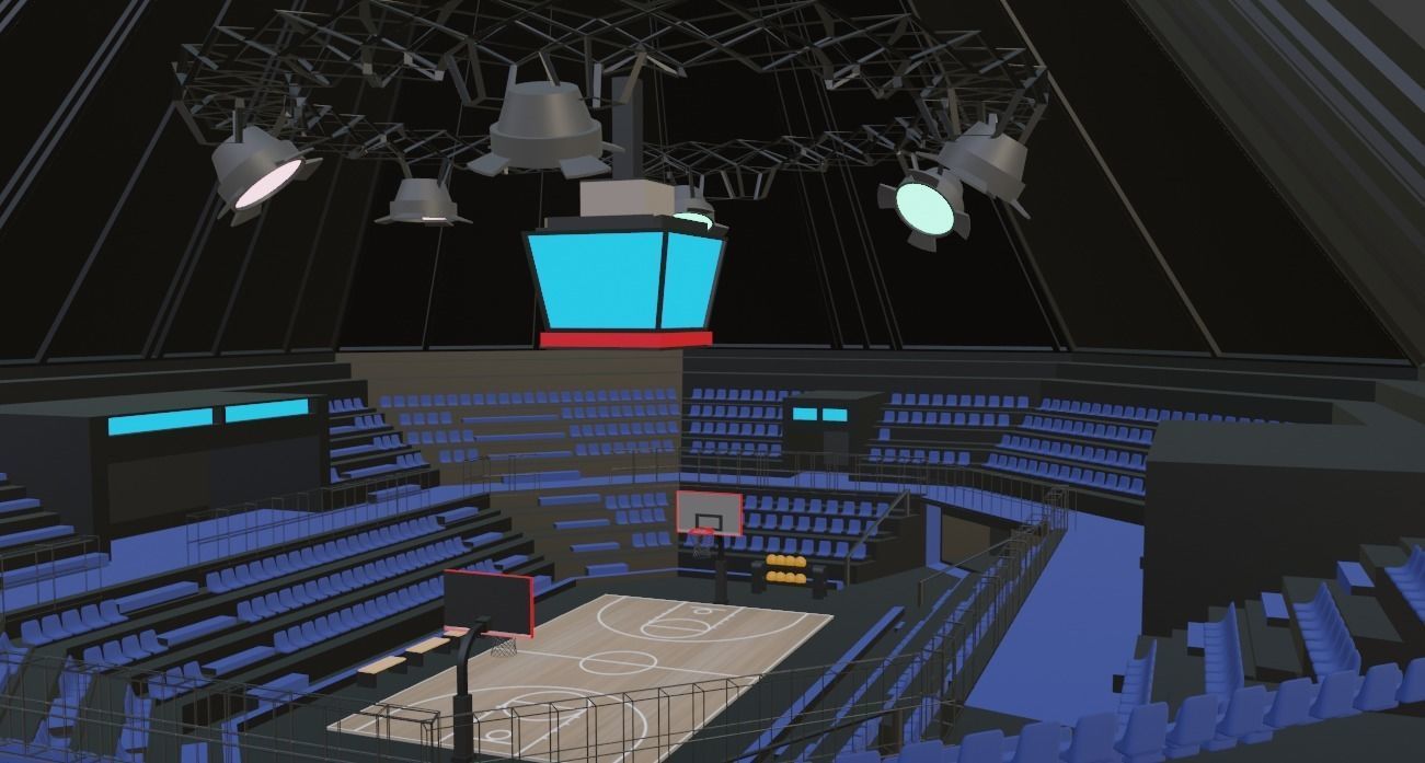 Basketball Arena 3D model_2