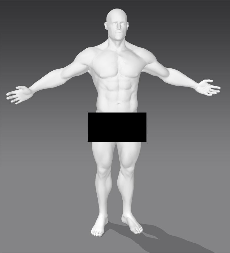 Animated avatar for Marvelous Designer Blender and others Low-poly 3D model_0