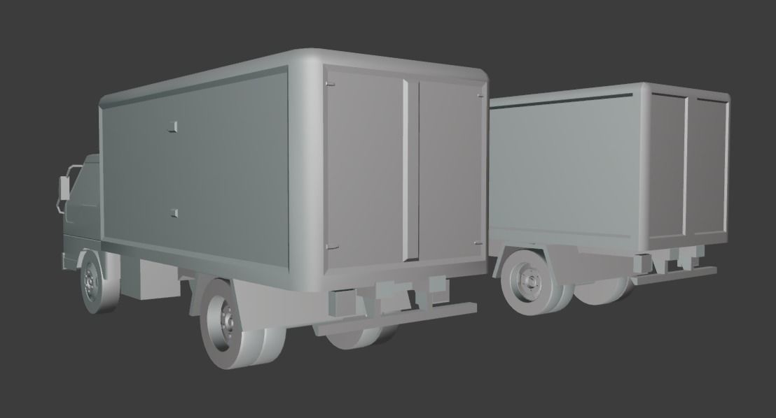 Isuzu Elf Low-poly 3D model_8