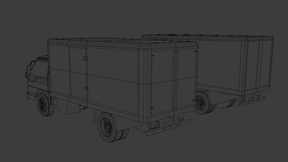 Isuzu Elf Low-poly 3D model_4