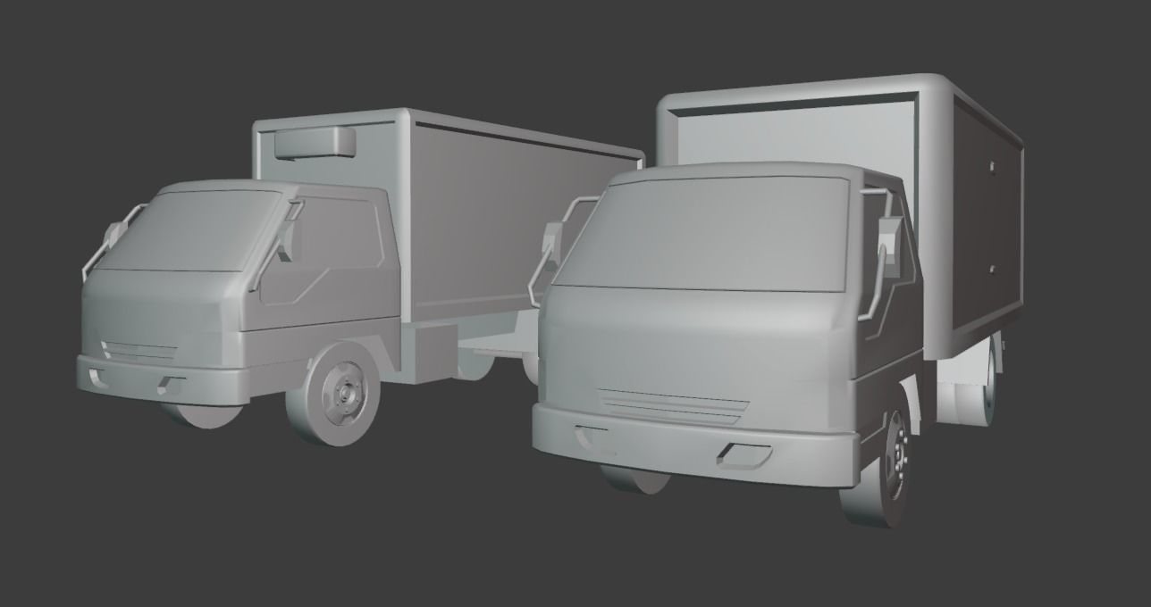 Isuzu Elf Low-poly 3D model_5