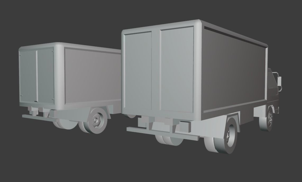 Isuzu Elf Low-poly 3D model_7