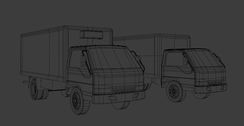 Isuzu Elf Low-poly 3D model_3