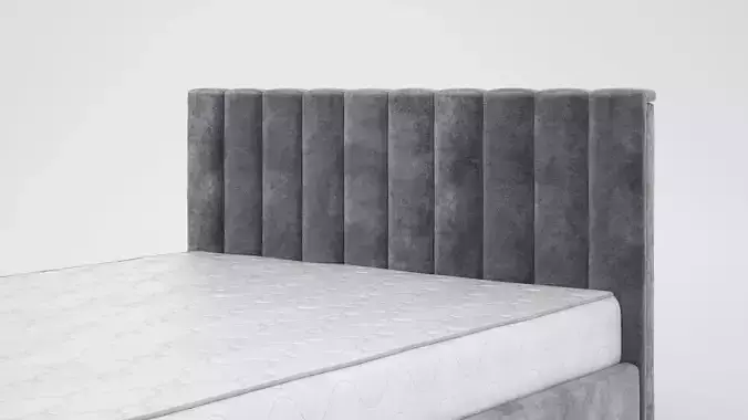 upholstered bed with mattress 9