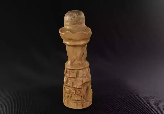 Wood Chess Pawn Handmade - Chessboard A - White Rook 01 -