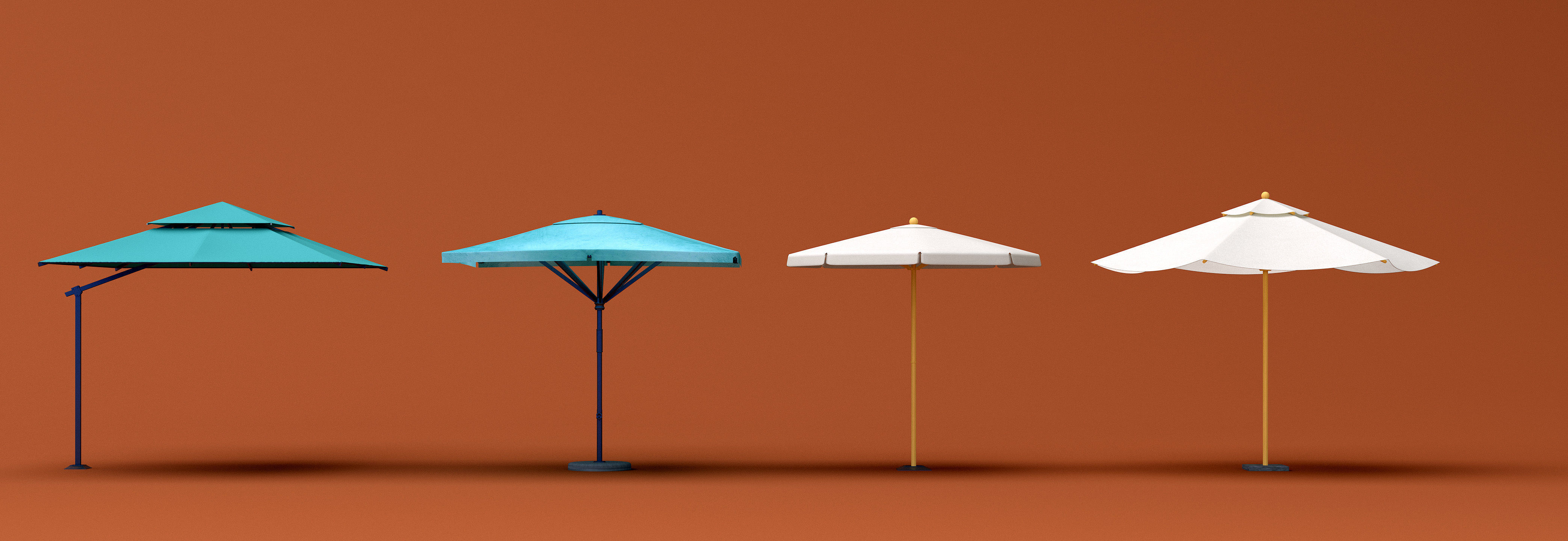 patio umbrella 01 3D model_2
