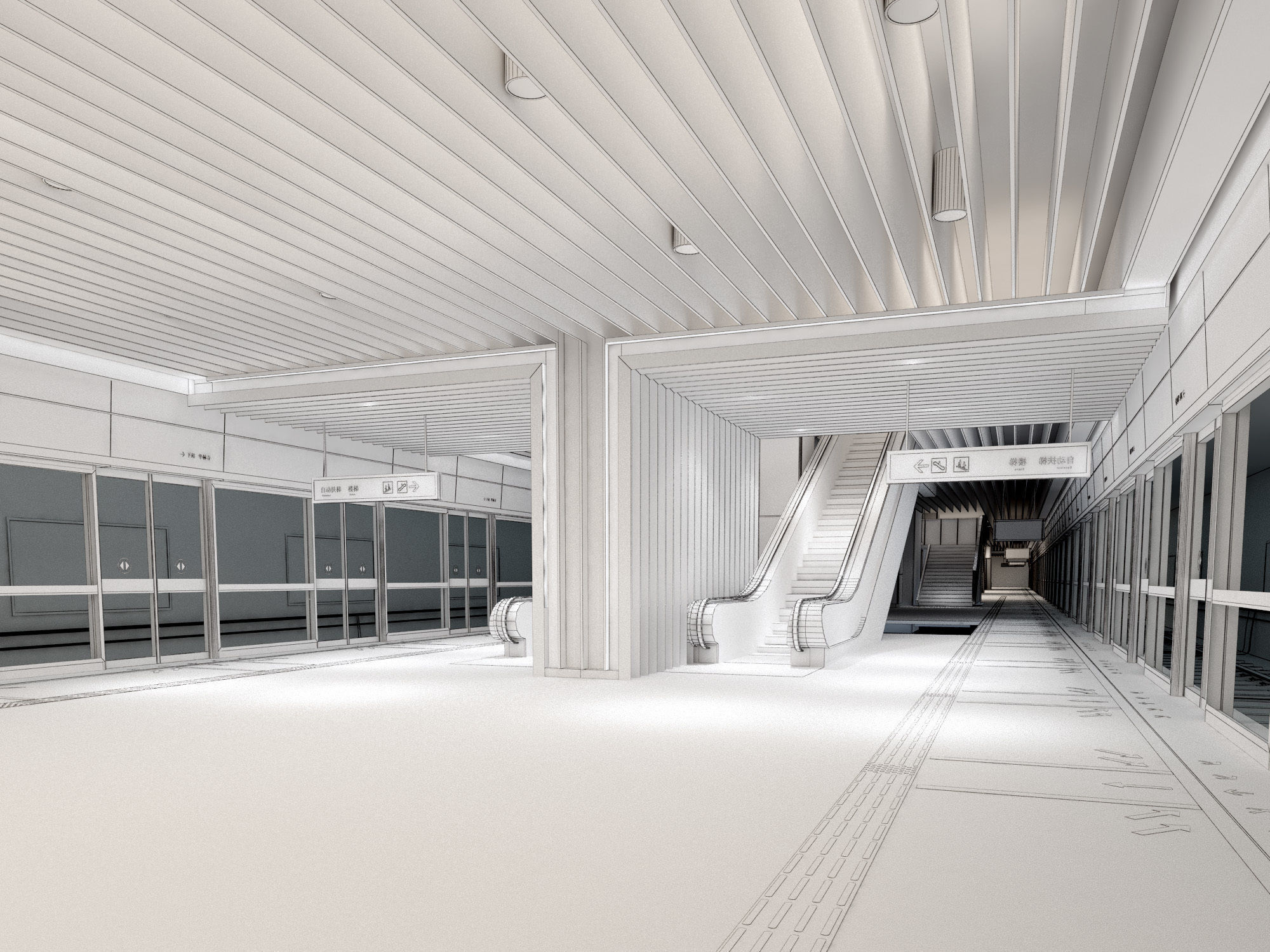 Metro Station 3D model_4