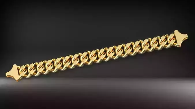 Cuban Chain Engraving Bracelet 