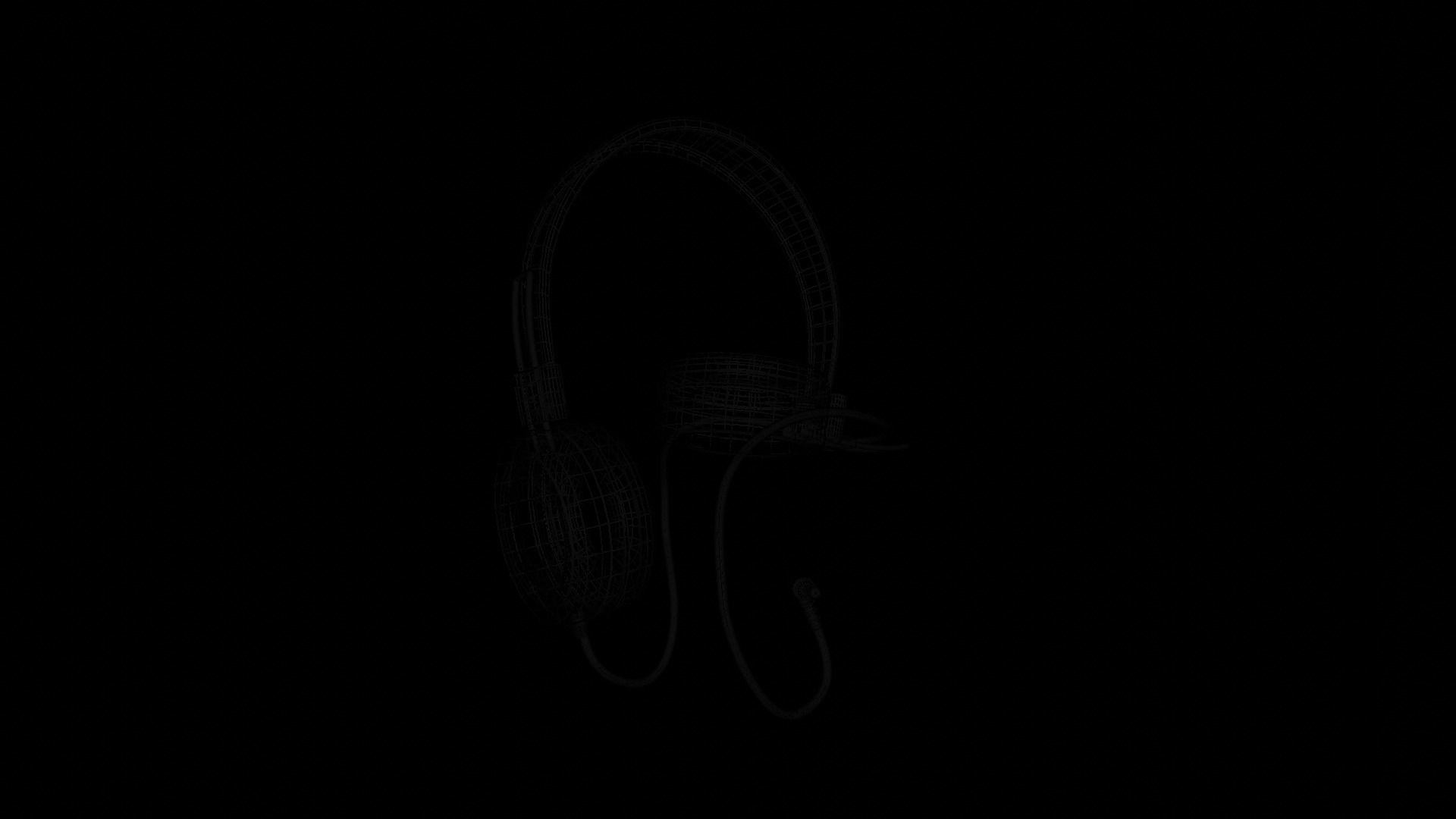 Headphone with lights Low-poly 3D model_11