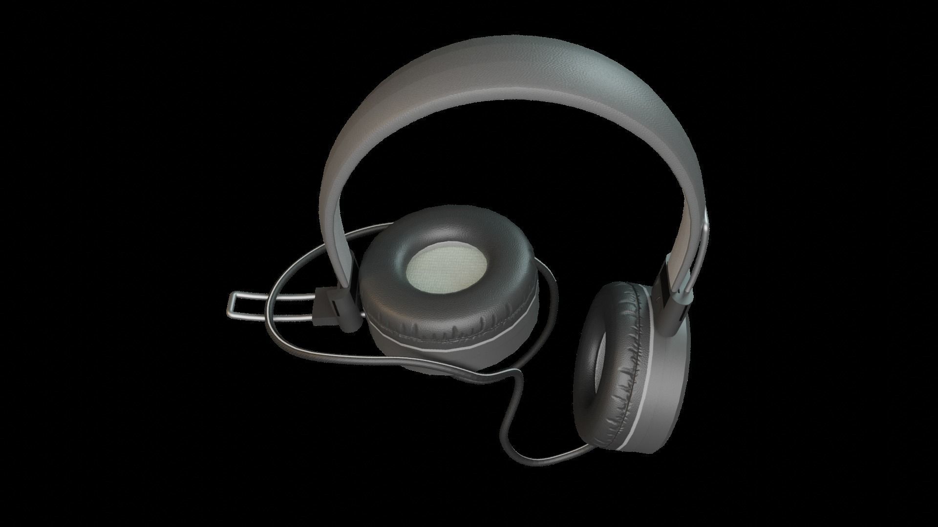 Headphone with lights Low-poly 3D model_8