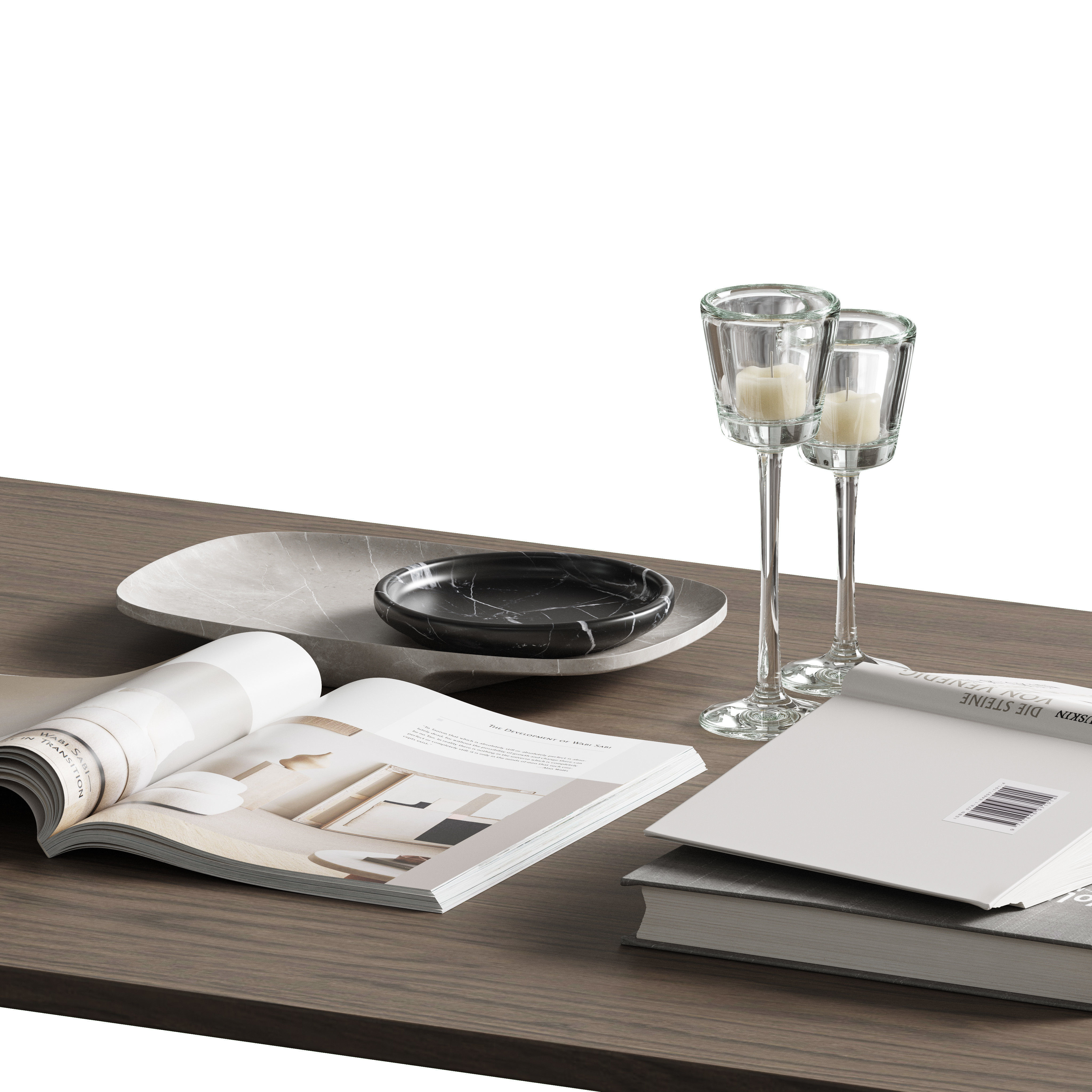 coffee table decor set001 3D model_3