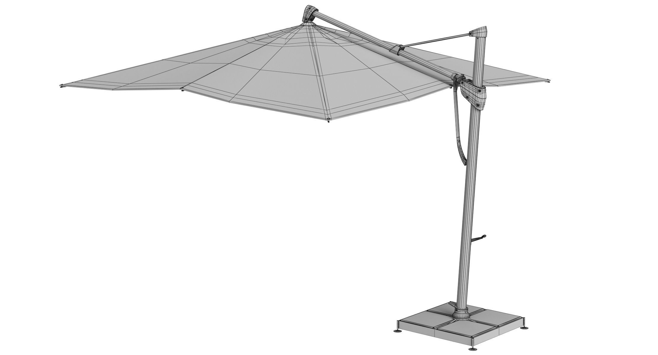 Glatz Sombrano S Plus Patio Umbrella Sunshade 3D model_12