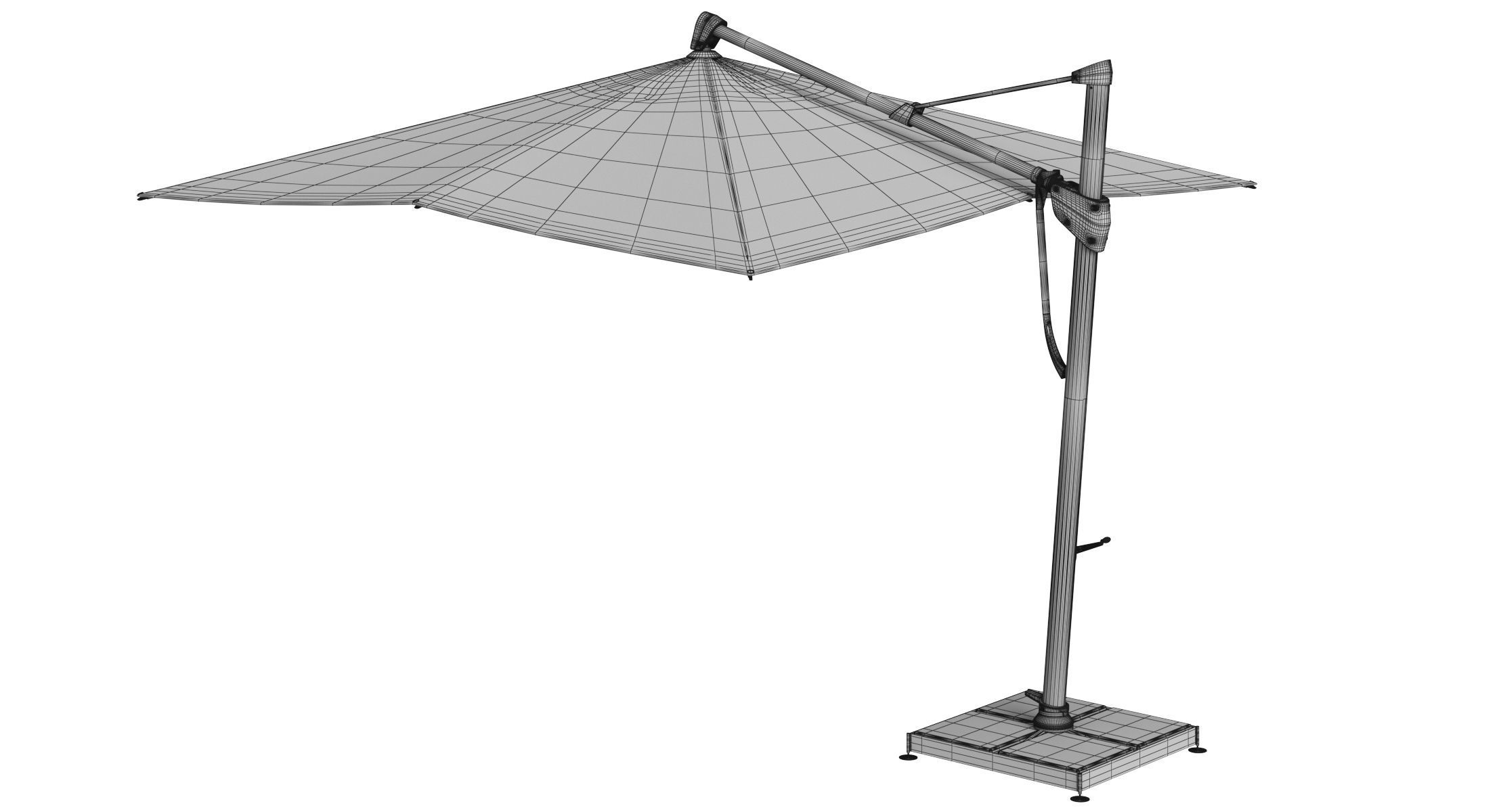 Glatz Sombrano S Plus Patio Umbrella Sunshade 3D model_13
