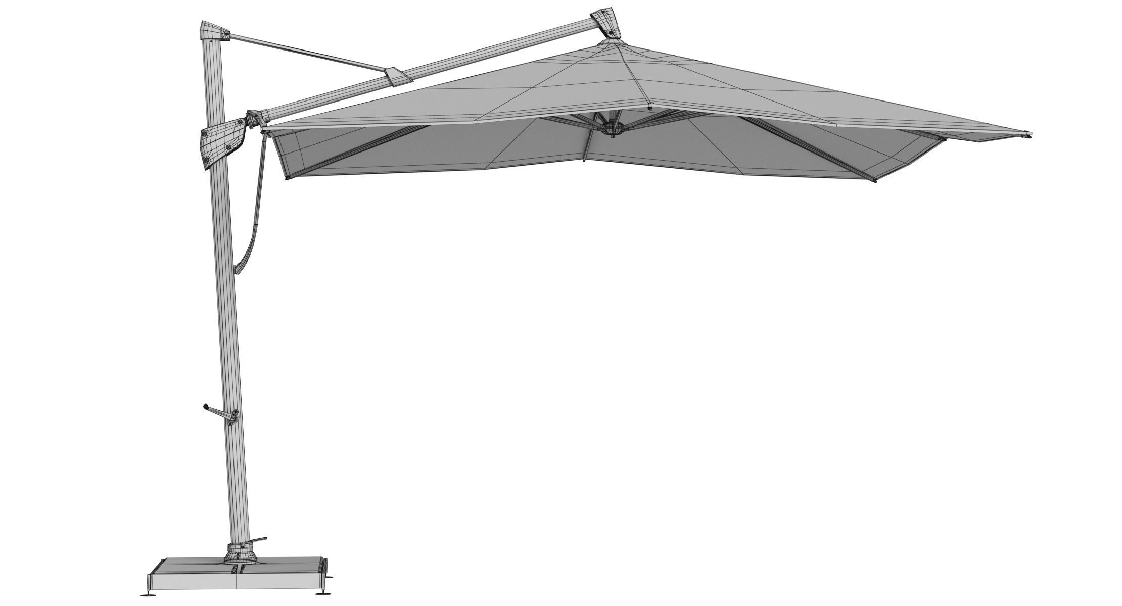 Glatz Sombrano S Plus Patio Umbrella Sunshade 3D model_10