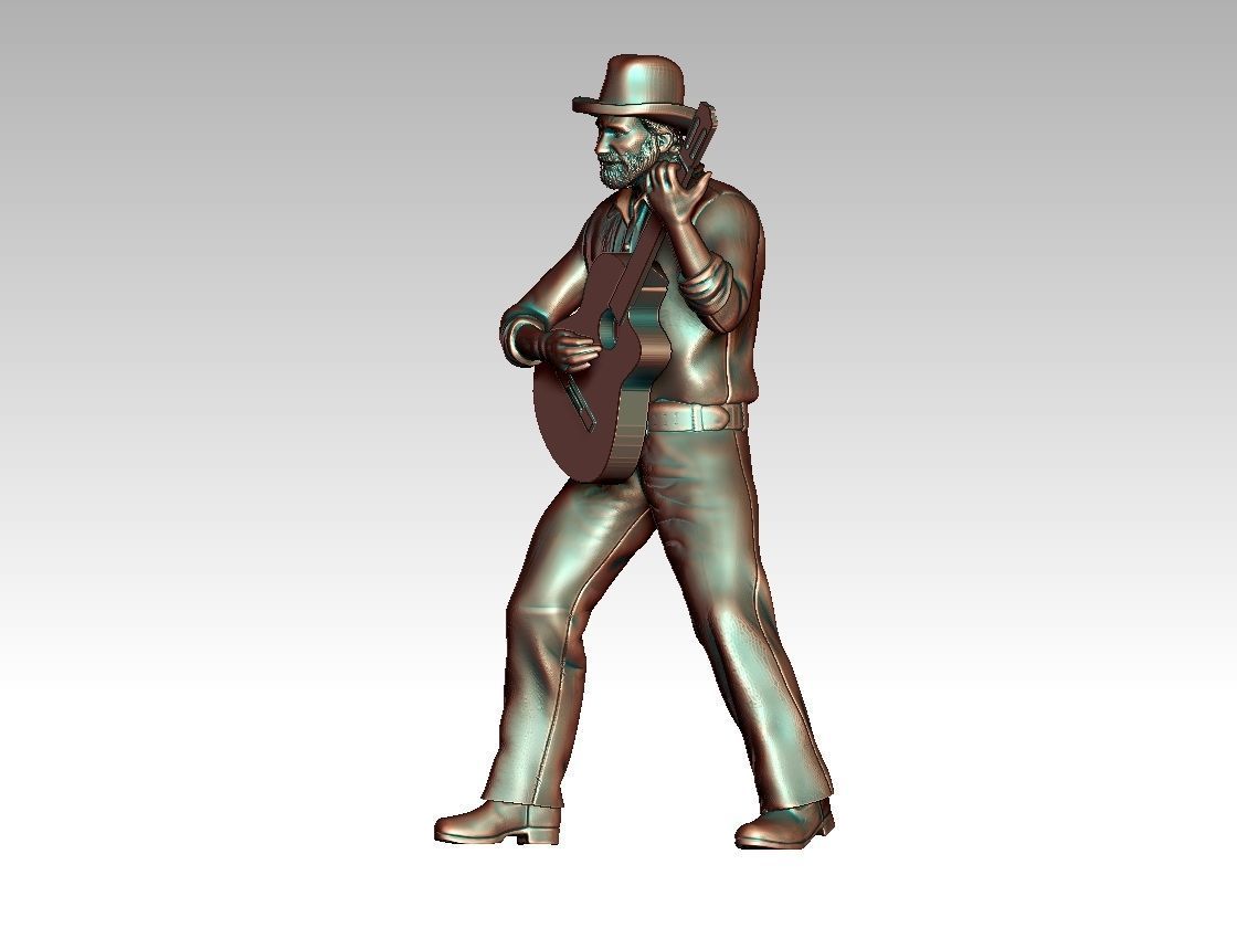 guitar player 3D print model_21