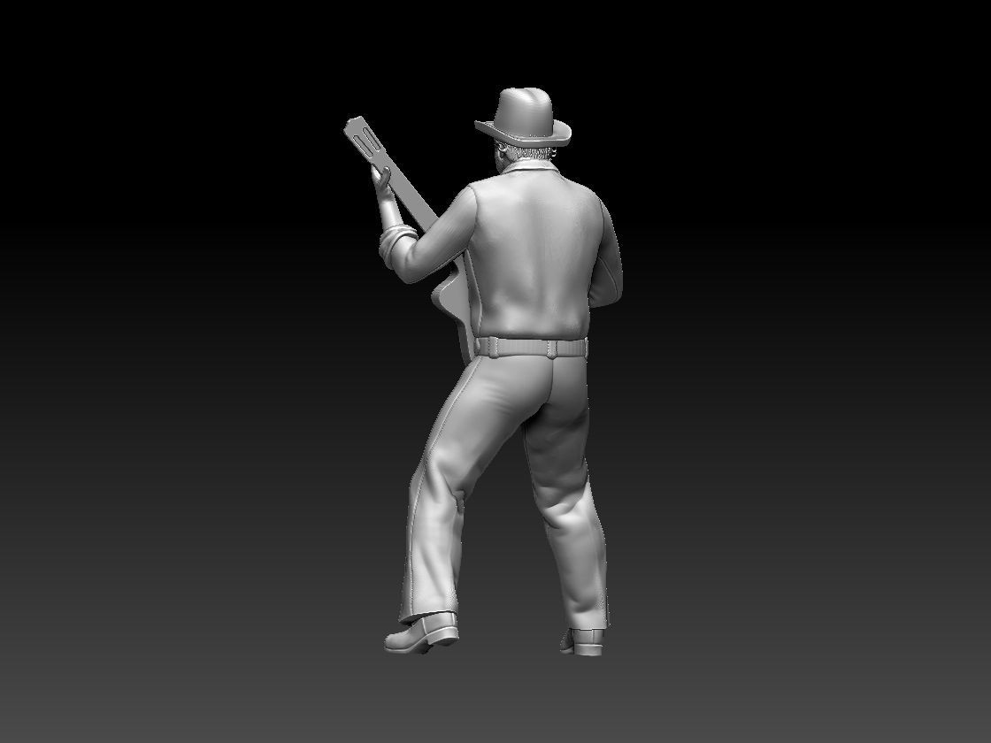 guitar player 3D print model_3
