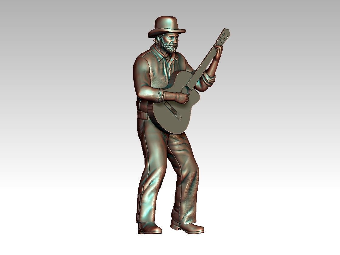 guitar player 3D print model_28