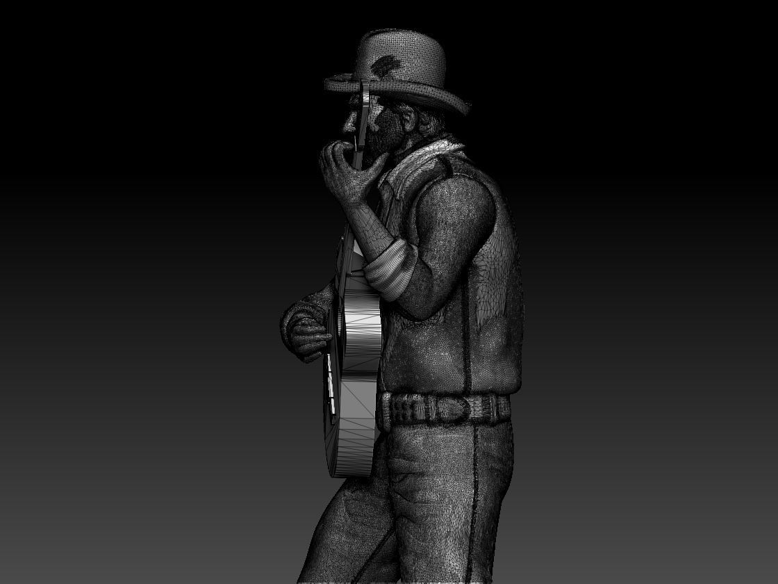 guitar player 3D print model_23