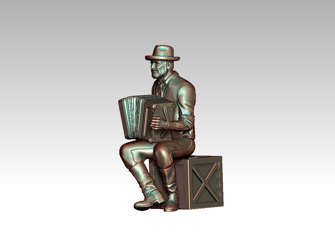 street musician 3D print model_21