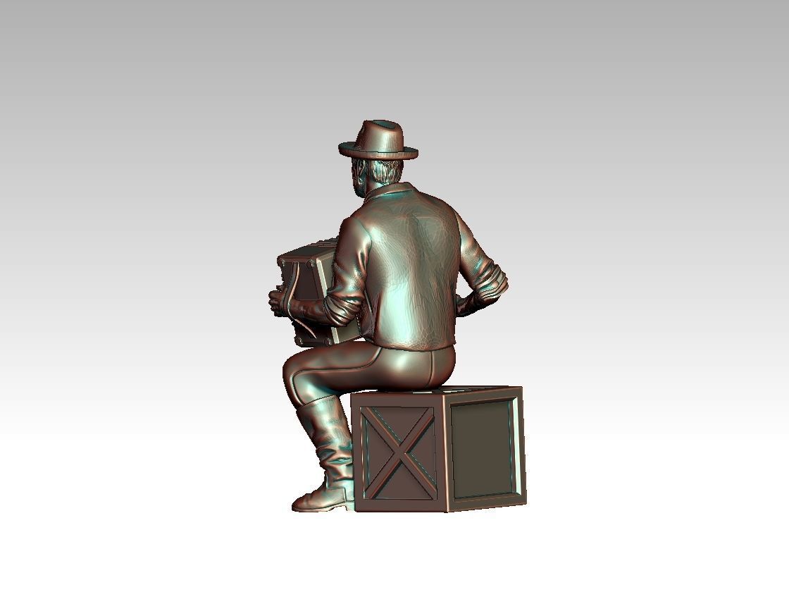 street musician 3D print model_10