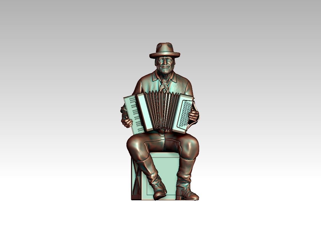 street musician 3D print model_4