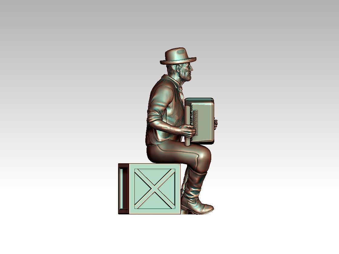 street musician 3D print model_13
