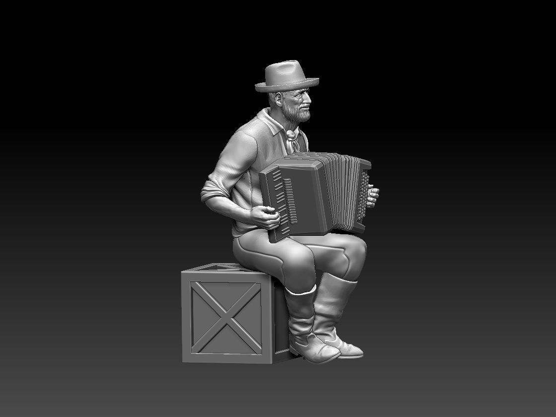 street musician 3D print model_28