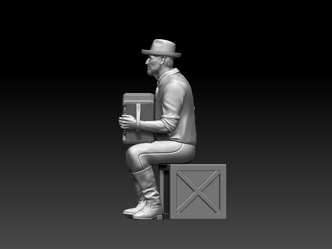 street musician 3D print model_11