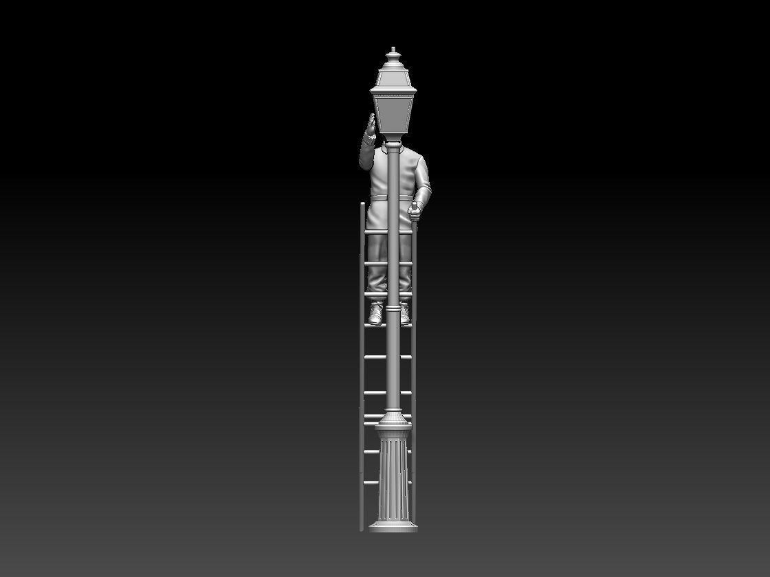 lamp post lamplighter 3D print model_7