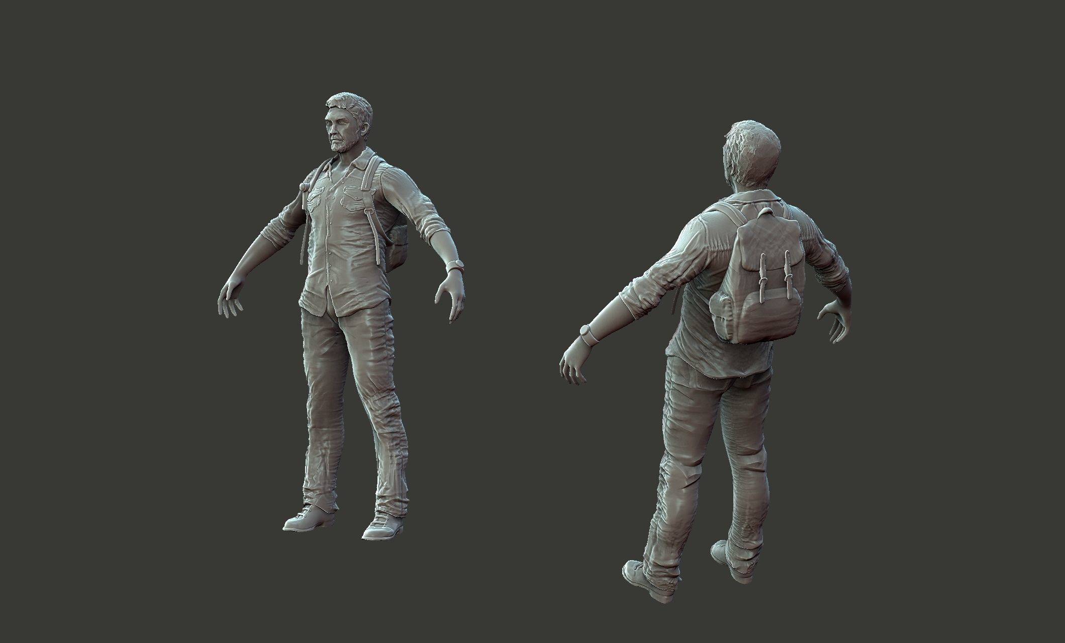 Joel last of us 3D print model_6
