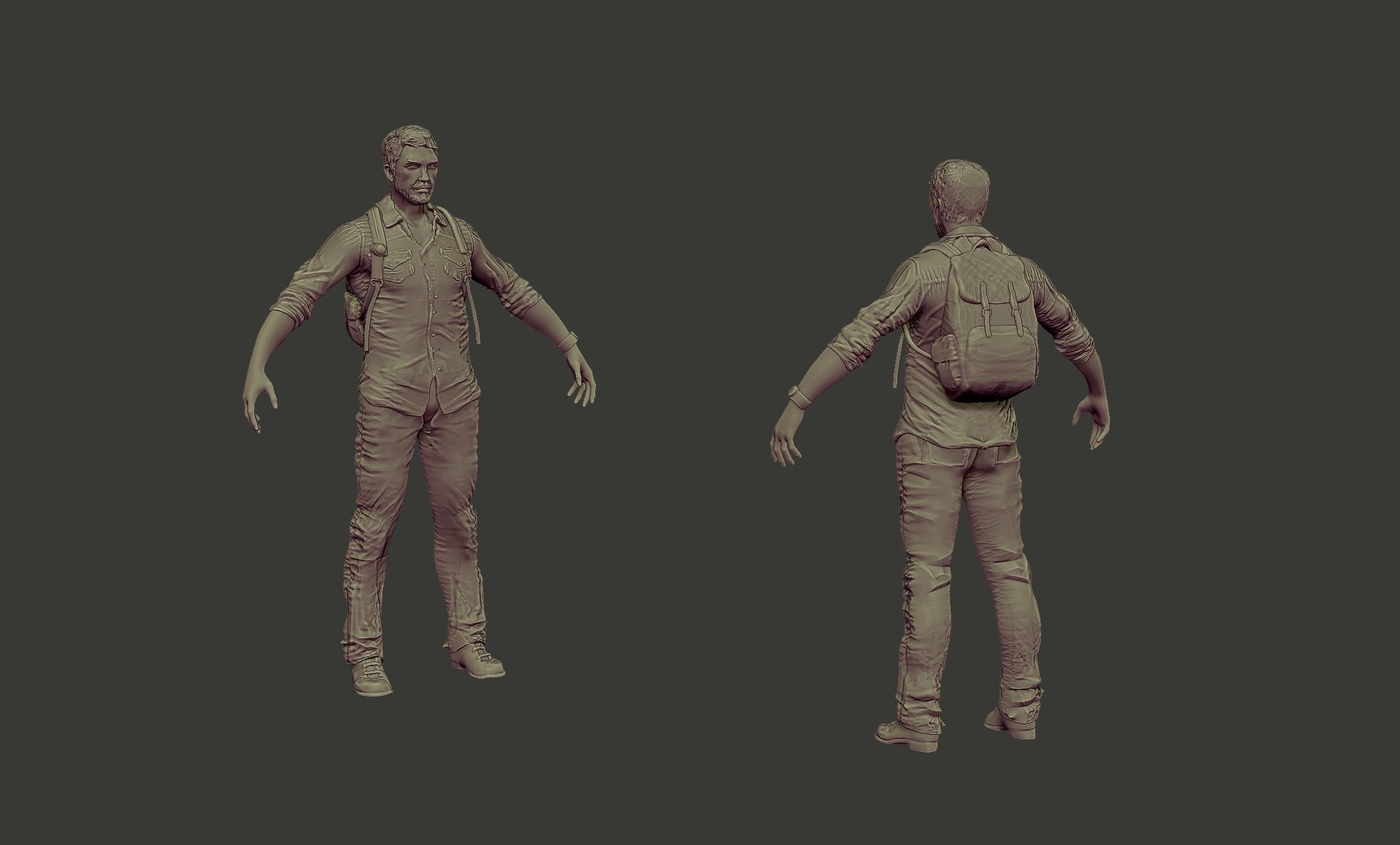 Joel last of us 3D print model_3