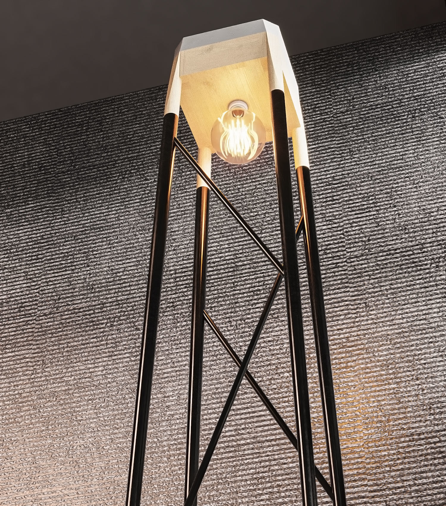 Torchere floor lamp 3D model_4