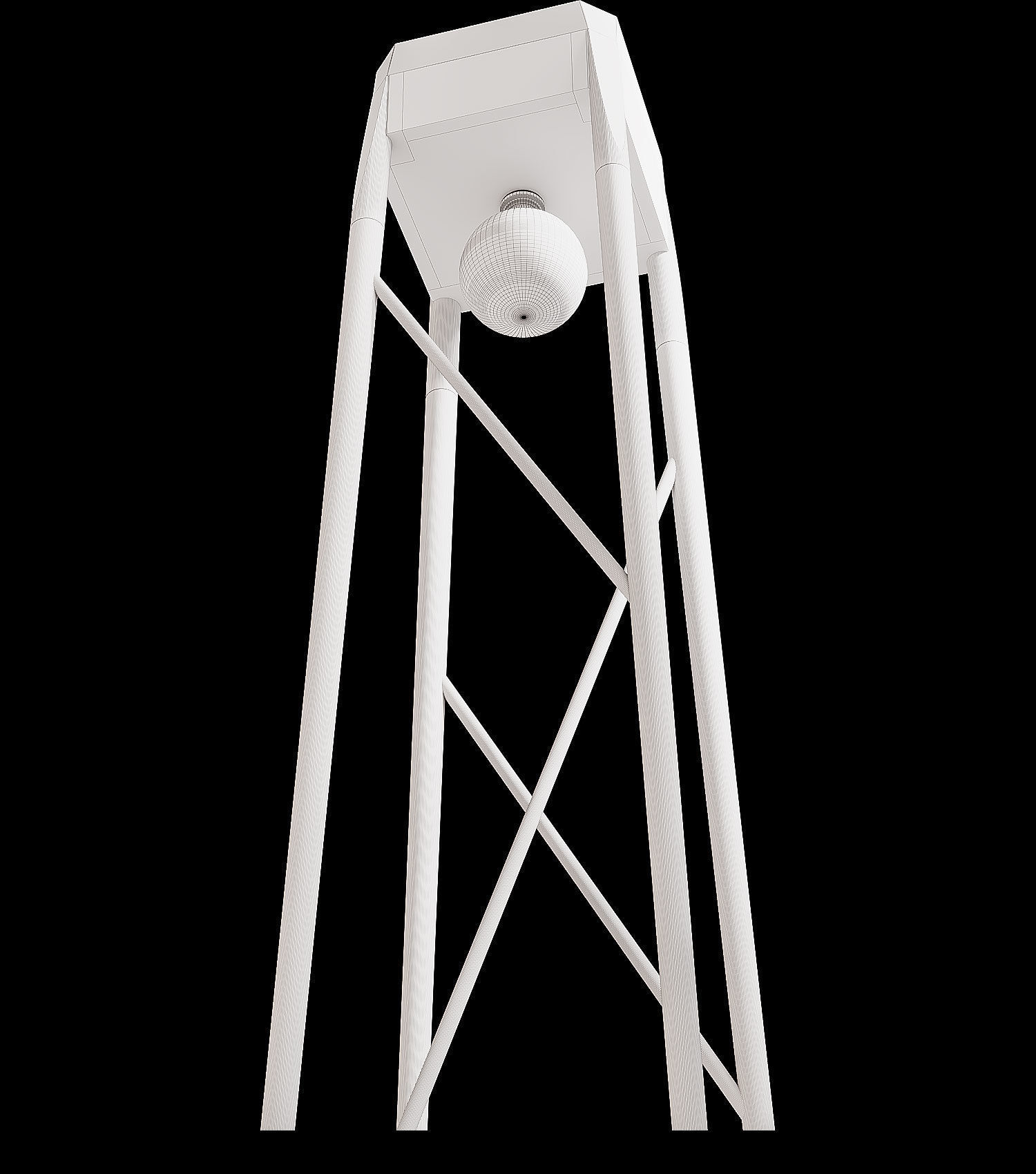 Torchere floor lamp 3D model_7