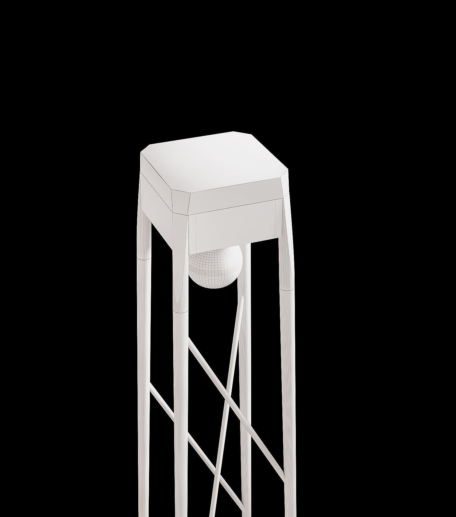 Torchere floor lamp 3D model_8