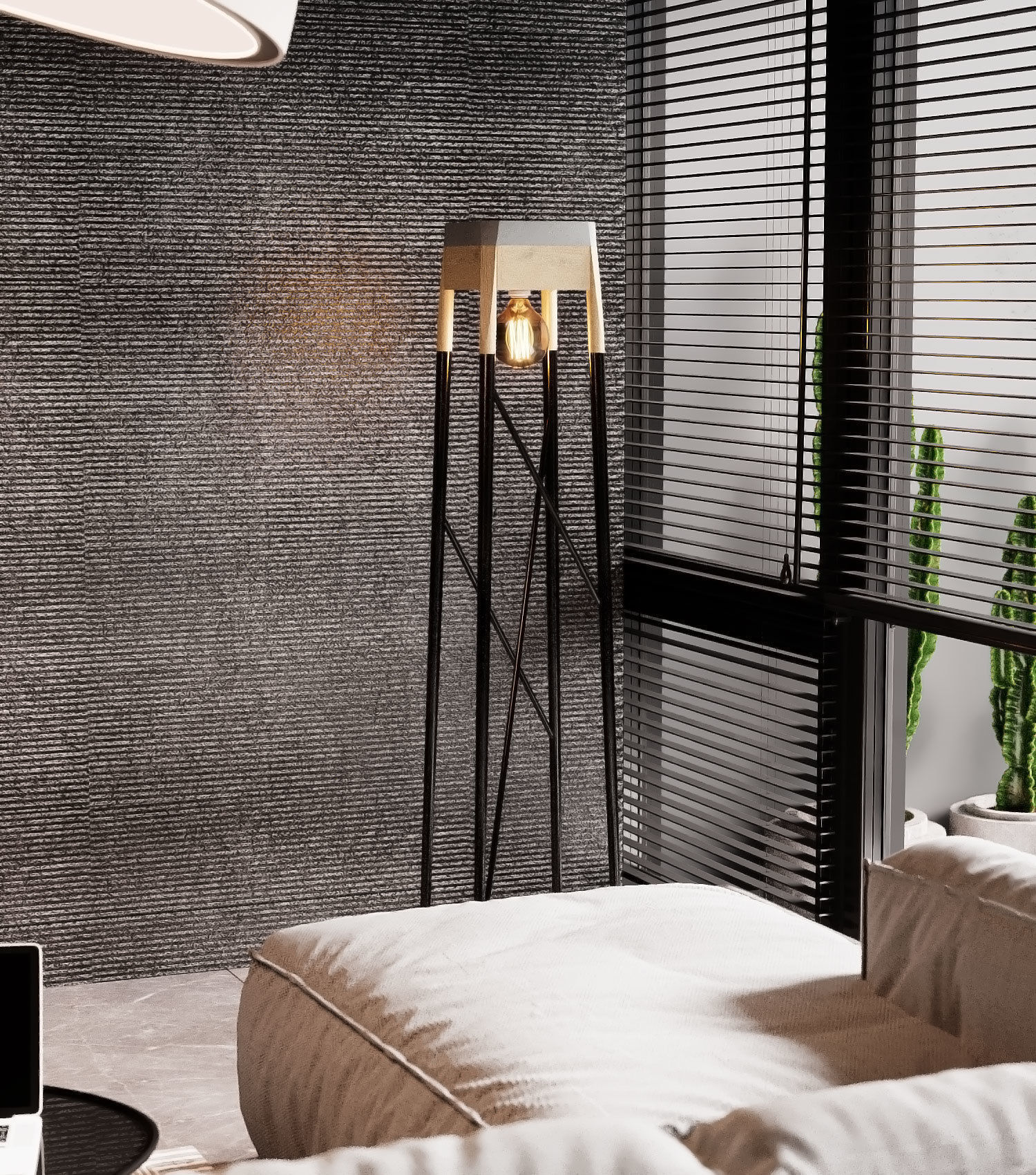 Torchere floor lamp 3D model_1